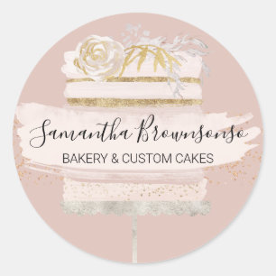 Home Wedding Cake Maker Classic Round Sticker