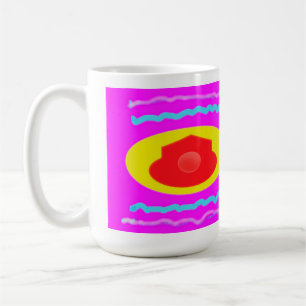 Home welcome with love great pink and brite yelow  coffee mug