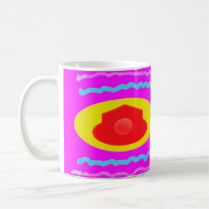 Home welcome with love great pink and brite yelow  coffee mug