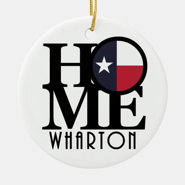 HOME Wharton Texas Ceramic Tree Decoration (Front)