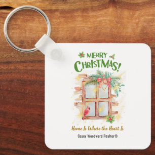Home Where the Heart Is Realtor Christmas Budget  Key Ring
