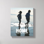 Home, Where Your Story Begins Family Photo Canvas<br><div class="desc">A lovely way to display your favourite family photo - with the words "Home is where your story begins" at the bottom. Photo wraps around the edges of the canvas for a contemporary look.</div>