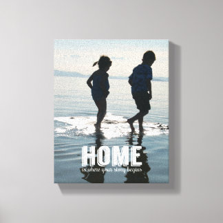 Home, Where Your Story Begins Family Photo Canvas