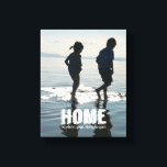 Home, Where Your Story Begins Family Photo Canvas Print<br><div class="desc">A lovely way to display your favourite family photo - with the words "Home is where your story begins" at the bottom. Photo wraps around the edges of the canvas for a contemporary look.</div>