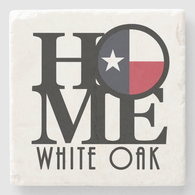 HOME White Oak Texas Stone Coaster (Front)