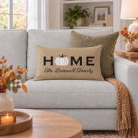 Home White Pumpkin Personalised Last Name Fall