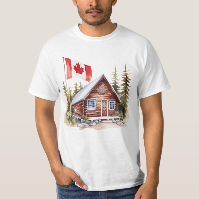 Home with Canada Flag T-Shirt (Front)