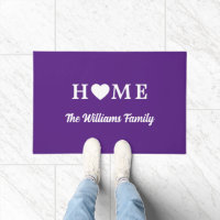 Home with Heart & Name Purple