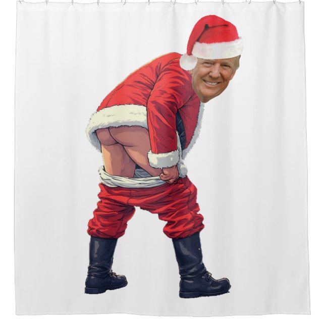 HOME-X Donald Trump Yelling Toilet Paper Roll, Fun Shower Curtain (Front)