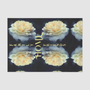 Home Yellow Rose Inspirational Words Decoupage Tissue Paper