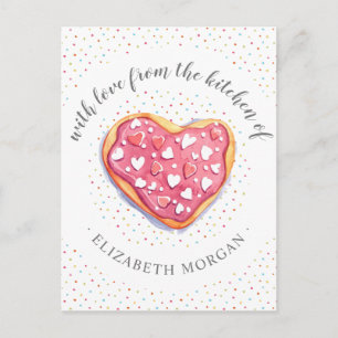 homebaked goods doughnuts and sprinkles monogram postcard