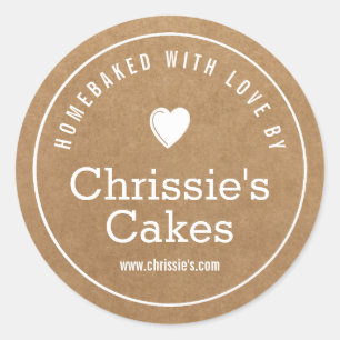 homebaked with love Kraft bakery Classic Round Sticker