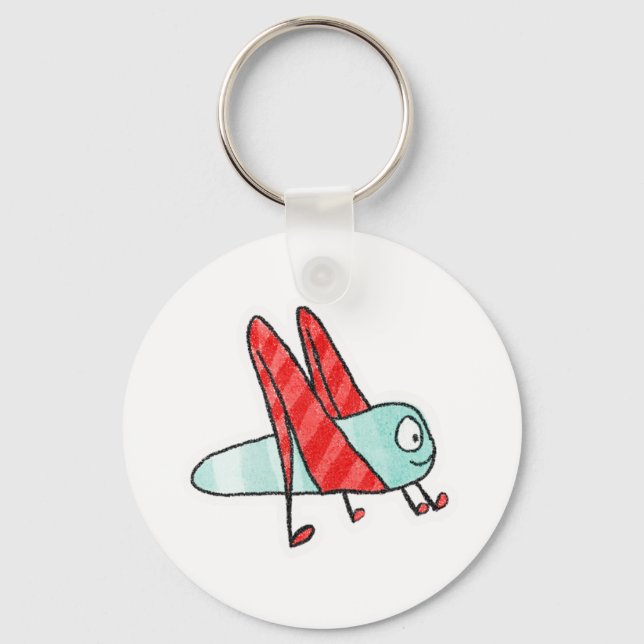 Homeberries Springy Grasshopper Key Ring (Front)