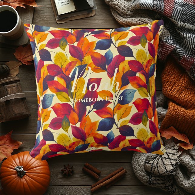 Homebody Heart Autumn Leaves | Fall Home Decor Cushion (Creator Uploaded)