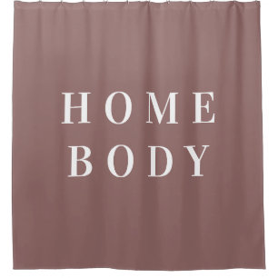 Homebody Minimal Brown Shower Curtain