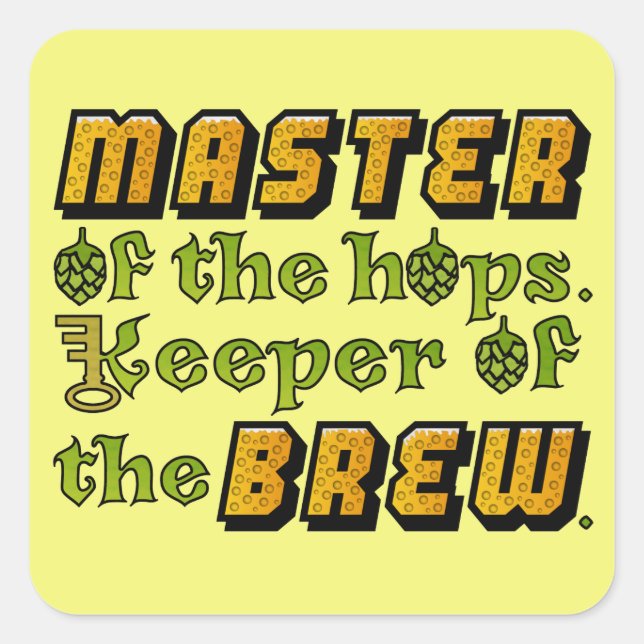 Homebrew Beer Brewer Square Sticker (Front)