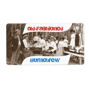 Homebrewing Beer Bottle Label Old-fashioned Brew