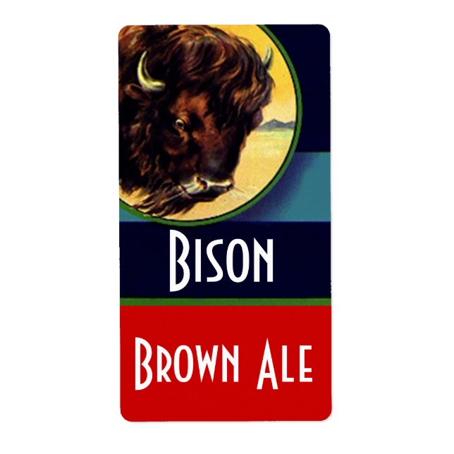 Homebrewing Beer Homebrew Bottle Labels Bison Ale (Front)