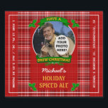 Homebrewing Brew Christmas Red Plaid Custom Photo Beer Bottle Label<br><div class="desc">Make your Christmas homebrew gifting extra special this year with these holiday-themed beer bottle labels. These brewers' labels have a red plaid pattern with a mistletoe motif and two green banners around your photo that say, "Have a Brew Christmas." Use the easy, DIY templates to add your own photo and...</div>