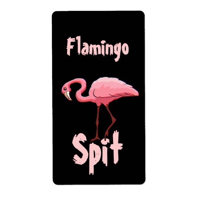 Homebrewing Flamingo Spit Beer Wine Fun Labels (Front)