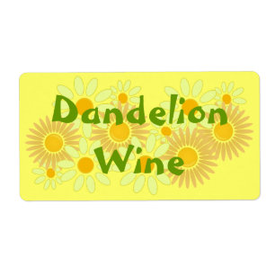 Homebrewing Homemade Dandelion Wine Labels Bottles