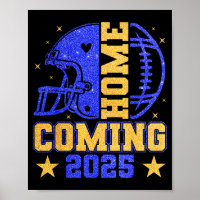 Homecoming 2025 Hoco Football Mama Girl Blue Gold