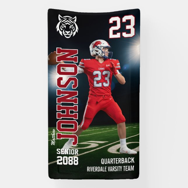 Homecoming Football Senior Class Sports Photo Banner (Vertical)