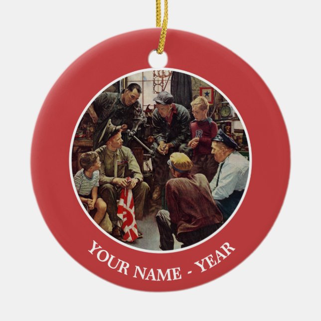 Homecoming Marine Ceramic Tree Decoration (Front)
