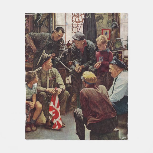 Homecoming Marine Fleece Blanket (Front)