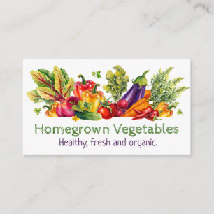 Homegrown Fresh Vegetable Produce Business Card