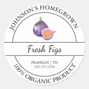 Homegrown Garden Fresh Organic Fig Label