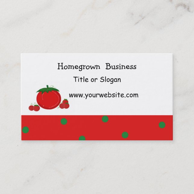 Homegrown Tomatoe Business Card (Front)
