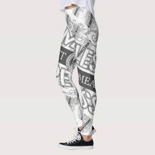 Homeless Doesn't Mean Hopeless B&W Leggings