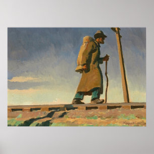Homeless Man by Maynard Dixon Poster