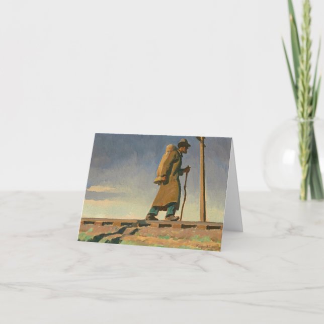 Homeless Man by Maynard Dixon Thank You Card (Front)