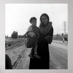 Homeless mother and child - 1939 poster