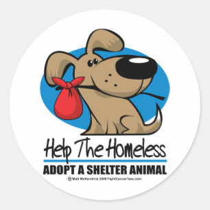 Homeless Pet Classic Round Sticker
