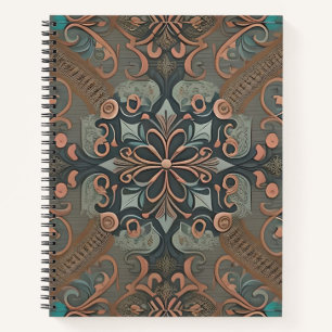 Homely cottage pattern notebook