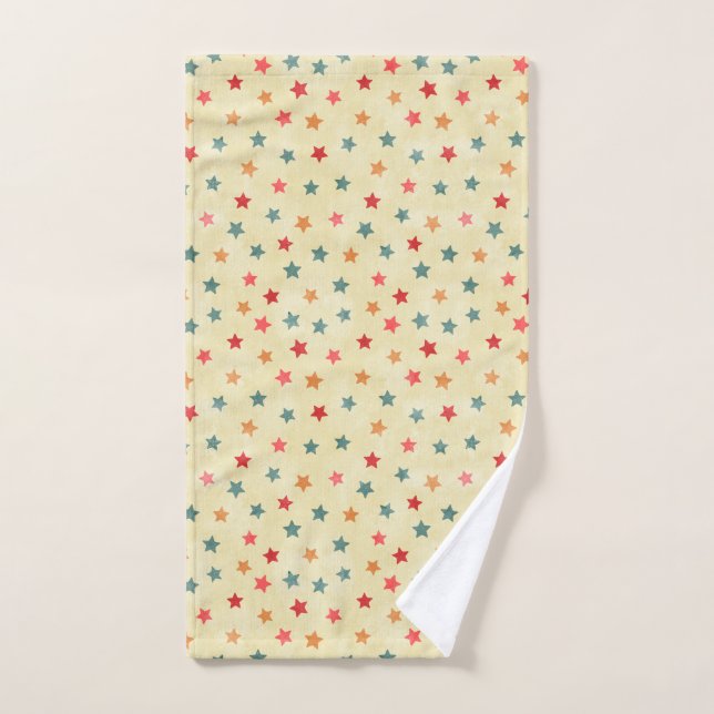 Homely Stars Watercolor Geometric Pattern Hand Towel (Hand Towel)