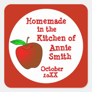 Homemade Apple Butter or Applesauce Labels