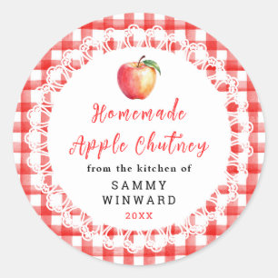 Homemade Apple Chutney Jar Label