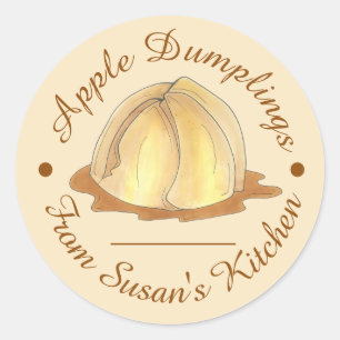 Homemade Apple Dumplings Baked By From the Kitchen Classic Round Sticker