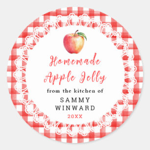 Homemade Apple Jelly Jar Label