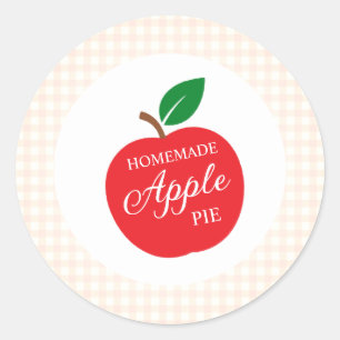 Homemade Apple Pie Baby Shower Classic Round Sticker