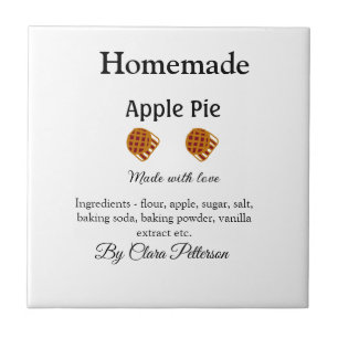 Homemade apple pie made with love add ingredients tile