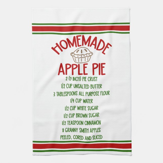 Homemade Apple Pie Tea Towel (Vertical)