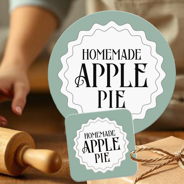 Homemade Apple Pie with Fluted Edge Label Border  (Creator Uploaded)