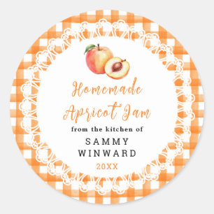 Homemade Apricot Jam Jar Label
