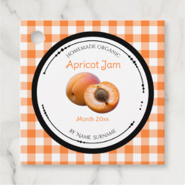 Homemade Apricot Jam Label With Ingredients