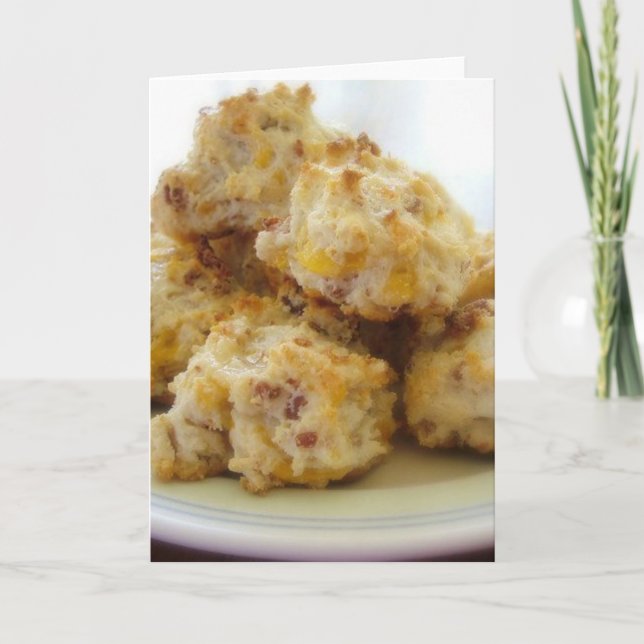 Homemade Bacon Cheddar Biscuit Notecards (Front)